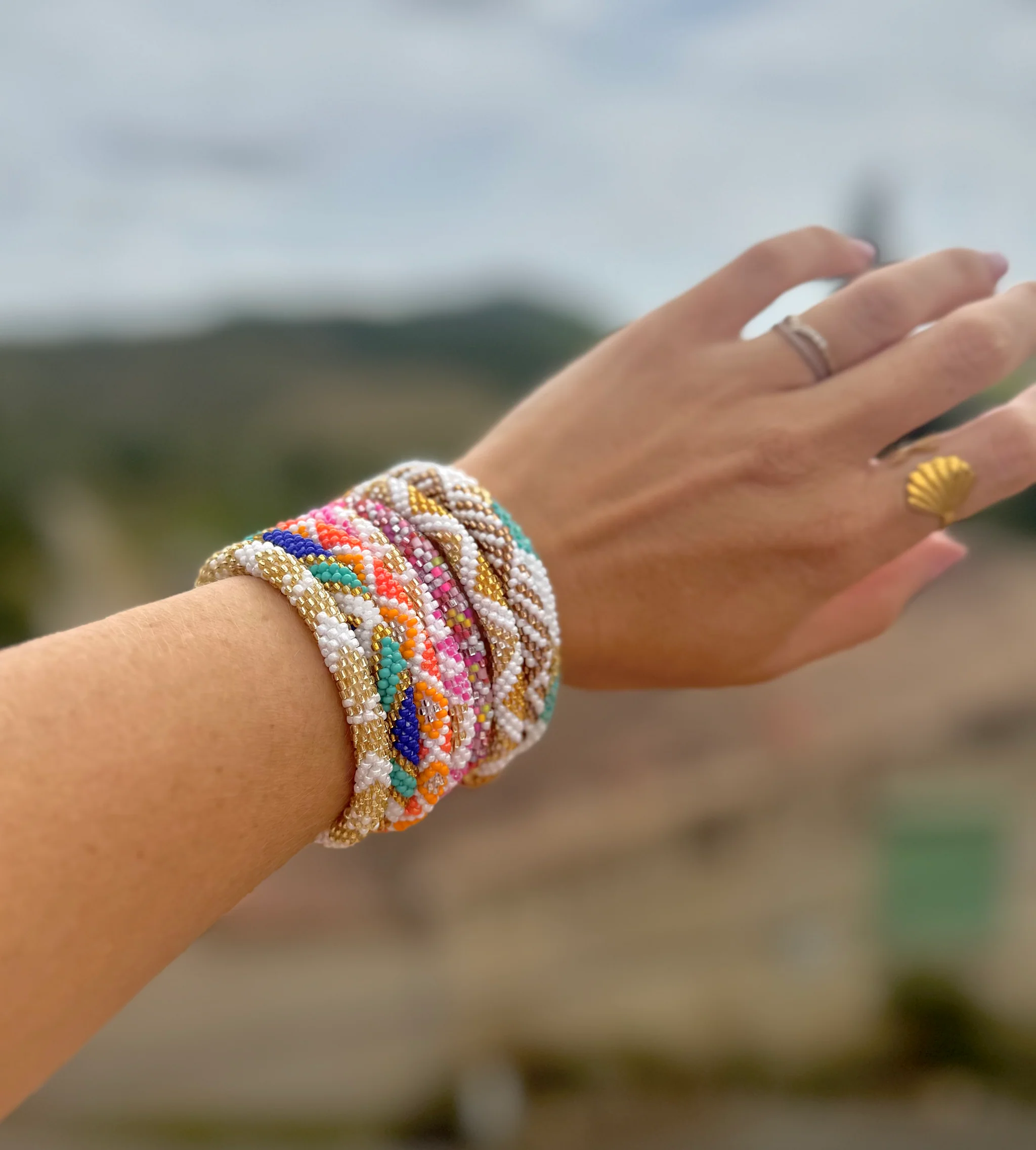 Bracelet népalais porté